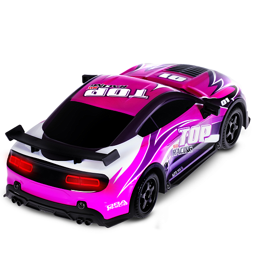 Р/у машина для дрифта, 1:18, 4 канала, 3D подсветка корпуса, цвет фиолетовый с черн., с аккум, в/к 31,5*13,5*15,5см в Джамбо Тойз #5
