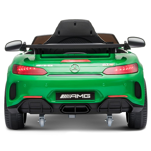Электромобиль Mercedes Benz AMG на аккум.,12V/4.5AH*1, 380*2, Р/У 2.4GHz, свет, звук, сиденье эко-кожа, колеса EVA,откр.двери,индик.зарядки, MP3/USB, плавн.старт, в/к 111*56*29см. Цвет - зеленый. в Джамбо Тойз #7