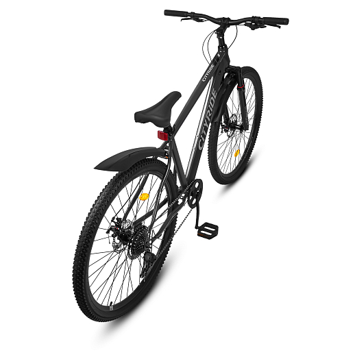 Велосипед CITYRIDE 29", модель CR-B2-SH03, рама сталь, обода двойные алюминий, трансмиссия 1*9 ск, амортизационная вилка, дисковые мех. тормоза, цвет серый в Джамбо Тойз #2