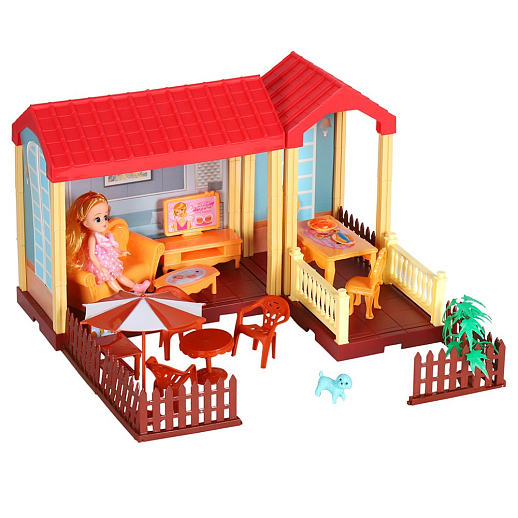 Дом для кукол, в комплекте мебель, кукла, домашний питомец, в/к 36х29х13 см в Джамбо Тойз #2