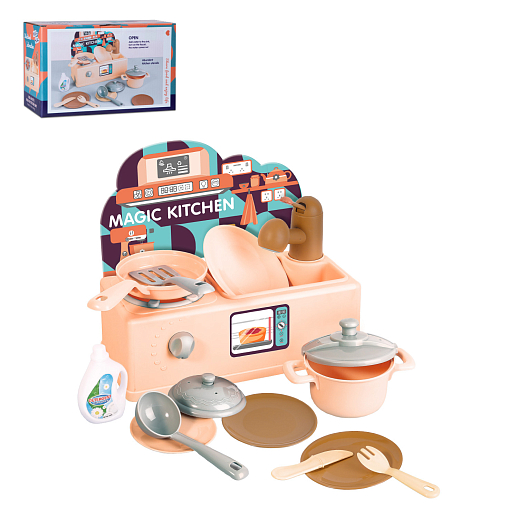 Игровой набор "Мини-кухня",цвет-розовый, в/к 25*13,5*16 см в Джамбо Тойз