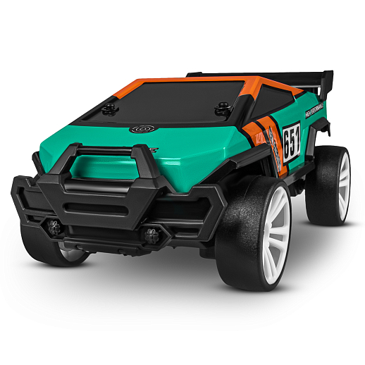 Р/у скоростная машина для дрифта,1:18,подсветка корпуса и днища, запасн. колеса, конусы 4шт.,цвет зеленый,с аккум, в/к 34*20,5*17,5см в Джамбо Тойз #5