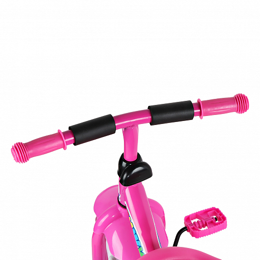 Детский трехколесный велосипед "Чижик" на пластиковых колесах 10/8. Корзинка сзади. Цвет розовый в Джамбо Тойз #3