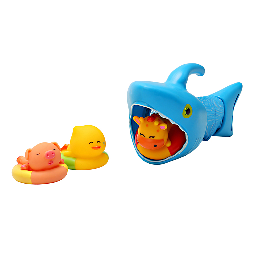 Игровой набор для купания, в комплекте акула и 3 игрушки, в/к 32,2х10,7х25,5см в Джамбо Тойз #4