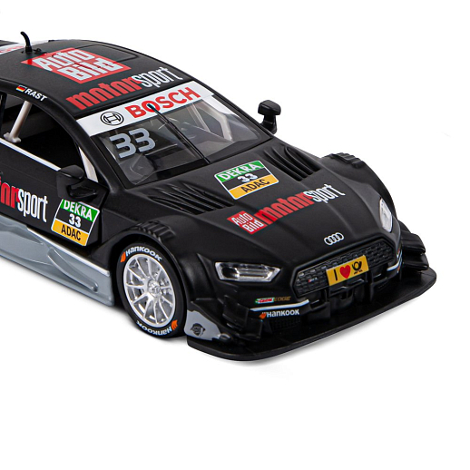 ТМ "Автопанорама" Машинка металлическая  1:32 Audi RS 5 DTM, черный матовый, свет, звук, откр. двери, инерция, в/к 17,5*13,5*9 см в Джамбо Тойз #18