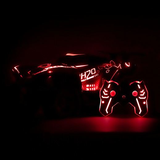 AUTODRIVE Р/У краулер с функцией пара,1:12,3D подсветка корпуса и пульта,4WD,цвет красный,в/к 38,5×21,5×18,5см в Джамбо Тойз #13