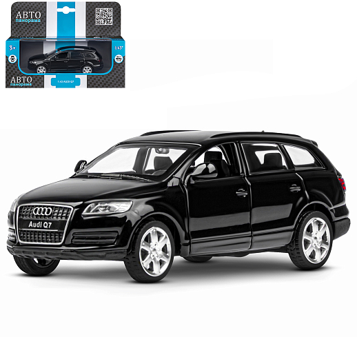 ТМ "Автопанорама" Машинка металлическая 1:43 Audi Q7, черный, откр. двери, инерция, в/к 17,5*12,5*6,5 см в Джамбо Тойз