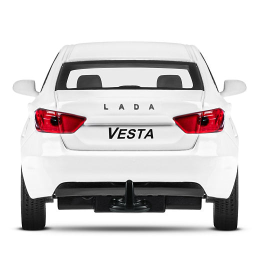 ТМ "Автопанорама" Машинка металлическая 1:43, LADA VESTA белая, откр. 2 двери., инерция + сельхозприцеп в Джамбо Тойз #11