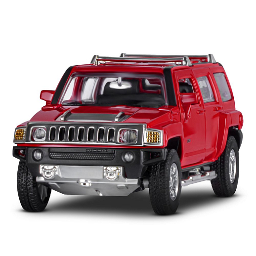 ТМ "Автопанорама" Машинка металлическая 1:32 Hummer H3, красный, свет, звук, откр. двери и багажник, инерция, в/к 18*13,5*9 см в Джамбо Тойз #5