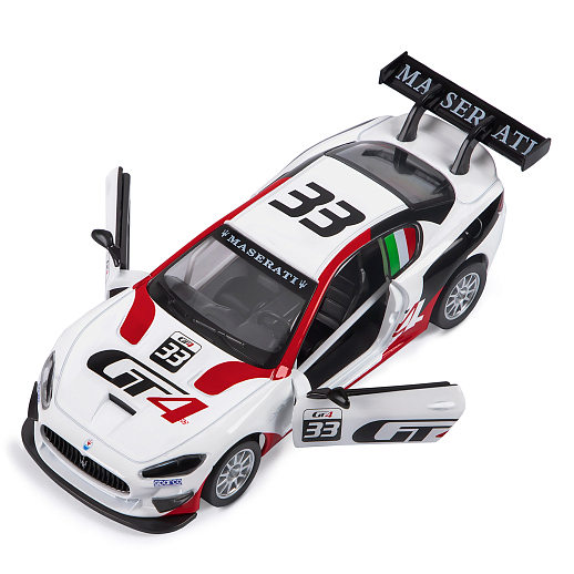 ТМ "Автопанорама" Машинка металл., 1:32 Maserati Gran Turismo MC GT4, белый, инерция, свет, звук, откр. двери, в/к 17,5*13,5*9 см в Джамбо Тойз #16