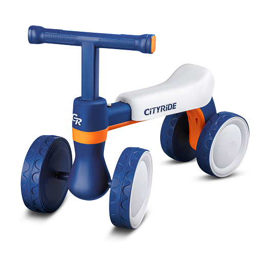 Беговел CITYRIDE, рама пластик, колеса пластик, музыка Шаинского, свет, Синий-оранжевый, в/к в Джамбо Тойз #2