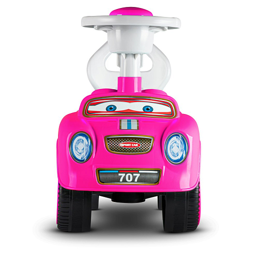 ТМ "Компания Друзей" Каталка Толокар "Гоночная машина" фуксия сигнал на руле, в/к 27х27х55 см в Джамбо Тойз #7