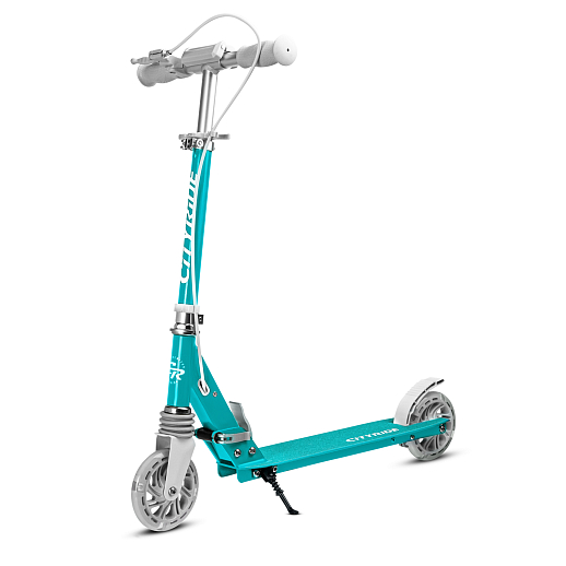 Двухколесный самокат CITY-RIDE 120, ал. 100%. Аморт. передний. Колеса PU 120/120 мм. Подшипники: Abec-9. Грипсы: резина. Хомуты анод, замок на руле. Ручной задний тормоз. Зеленый в Джамбо Тойз #3