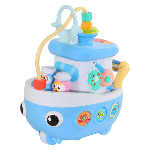 ТМ "Smart Baby" Развивающая игрушка "Кораблик" цвет голубой, 29 звуков, стихов, мелодий. Сказки и потешки. Свет, звук, регулирующаяся громкость, в/к 26,5x17x26,8 см в Джамбо Тойз #3