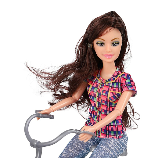 Кукла, в компл.велосипед, аксесс., в ассорт., в/к 31х10х33 см в Джамбо Тойз #16