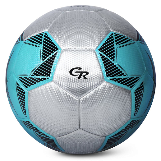 Футбольный мяч City-Ride, термоспайка панелей, вес 430 грамм, размер 5, серебристый/синий, в/п в Джамбо Тойз