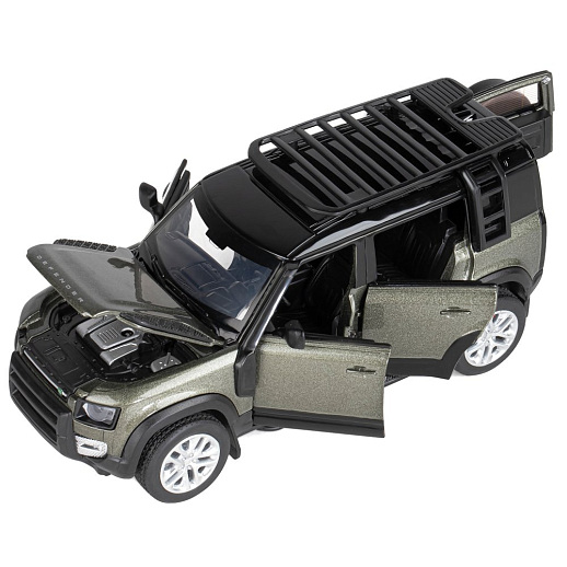 Игрушка для детей: Машинка металлическая 1:32 Land Rover, цвет зеленый, свет, звук, свободный ход колес, артикул JB1251753 в Джамбо Тойз #12