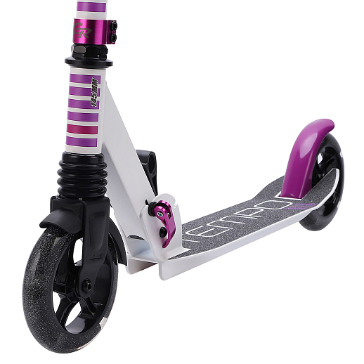 Двухколесный самокат CITY-RIDE TEMPO 145mm сталь/ал. Складной. Tbar lock. Колеса PU 145/145 MM со светом LED. Подшипники: Abec-7. Грипсы: резина. Передник амортизатор. в Джамбо Тойз #4