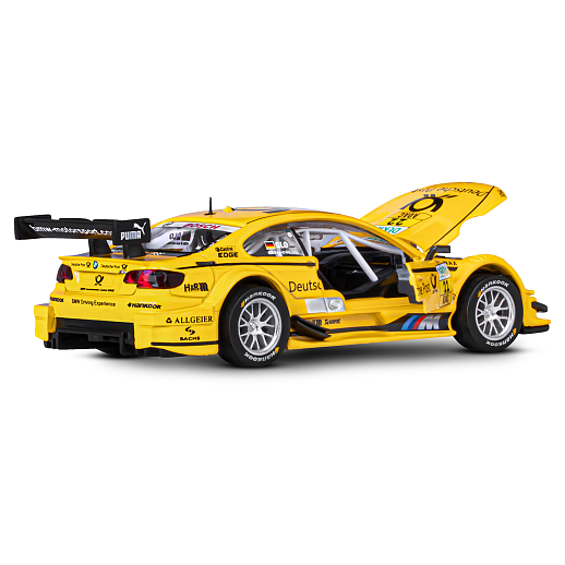 ТМ "Автопанорама" Машинка металлическая 1:32 BMW M3 DTM, желтый, свет, звук, откр. двери и капот, инерция, в/к 17,5*13,5*9 см в Джамбо Тойз #16