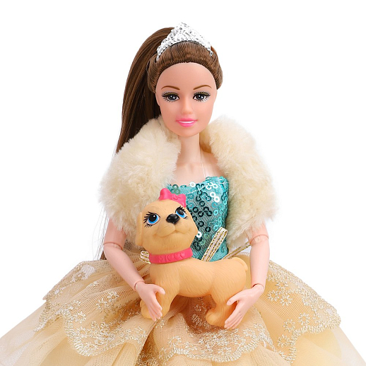 Кукла "Принцесса" с шарнирными руками и ногами, в комплекте домашний питомец, аксессуары, в/к 28х6х32,5 см в Джамбо Тойз #12