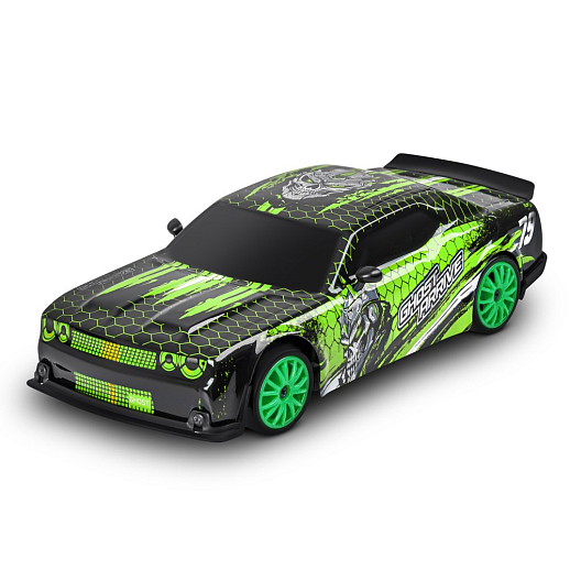 Р/У Машина для дрифта с 3D подсветкой кузова,М1:24,2.4GHz,4WD,4 доп.колеса,конусы 6шт,с аккум.,цв.зеленый,в/к 20,7*12,2*12,8см в Джамбо Тойз #2