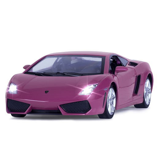 ТМ "Автопанорама" Машинка металлическая 1:24 Lamborghini Gallardo, розовый, откр. двери и багажник, свет, звук, свободный ход колес, в/к 24,5*12,5*10,5 см в Джамбо Тойз #2