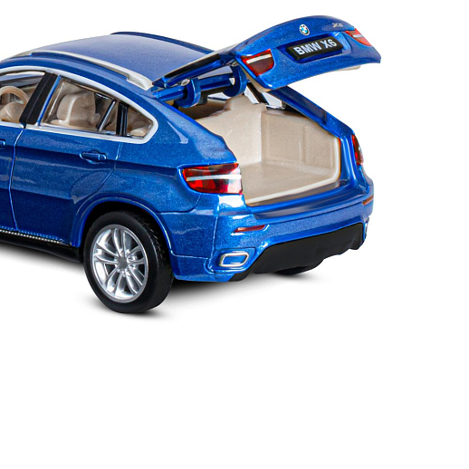 ТМ "Автопанорама" Машинка металлическая 1:32 BMW X6, синий, свет, звук, откр. двери, капот и багажник, инерция, в/к 17,5*13,5*9 см в Джамбо Тойз #18