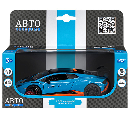 ТМ "Автопанорама" Машинка металл. 1:32 Lamborghini STO, голубой, инерция, откр. двери, в/к 17,5*12,5*6,5 см в Джамбо Тойз #4
