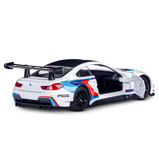 ТМ "Автопанорама" Машинка металлическая 1:44 BMW M6, белый, откр. двери, инерция, в/к 16*7,5*5 см в Джамбо Тойз #4