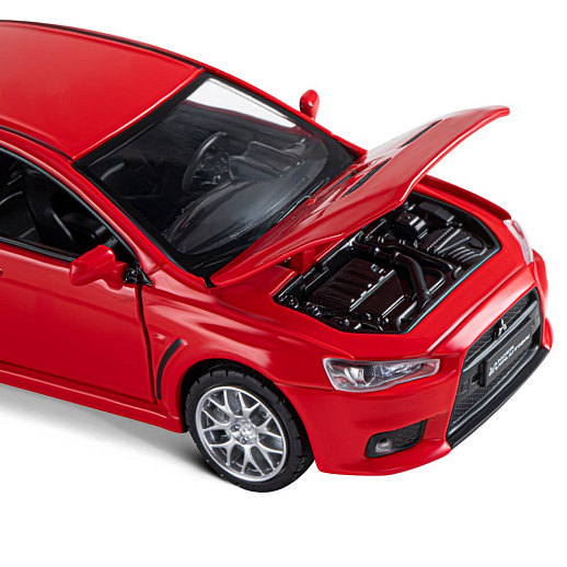 ТМ "Автопанорама" Машинка металлическая 1:32 Mitsubishi  Lancer Evolution, красный, откр. двери, капот и багажник, свет, звук, инерция,  в/к 17,5*12,5*6,5 см в Джамбо Тойз #15