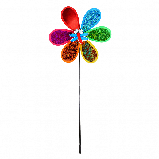Ветерок,палочка52cм+ цветочка28cм,серединка цветка,микс насекомых,пластик плотн,блест, в наборе 12шт в Джамбо Тойз #8