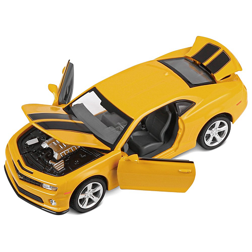 ТМ "Автопанорама" Машинка металлическая 1:32 Chevrolet Camaro SS, желтый, свет, звук, откр. двери, капот и багажник, инерция, в/к 19*9*7 см в Джамбо Тойз #8