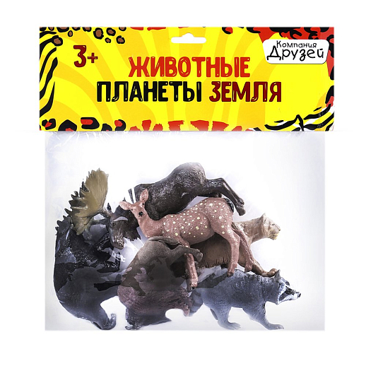 Набор фигурок животных "Животные Северной Америки" ТМ "КОМПАНИЯ ДРУЗЕЙ", серия "Животные планеты Земля", 6шт, в/п в Джамбо Тойз #2