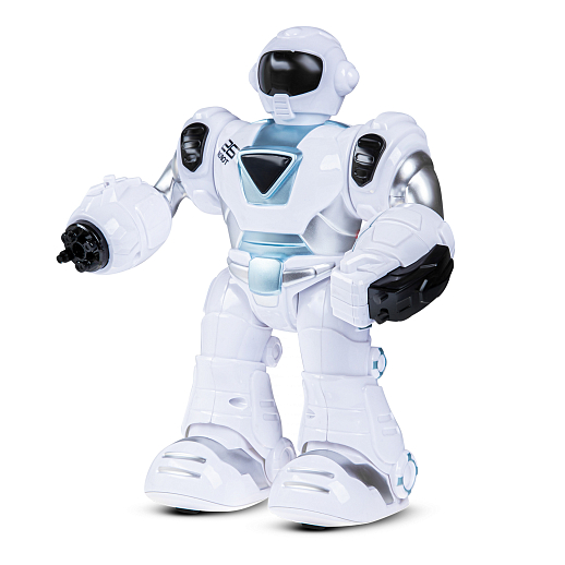 Робот на батарейках, стреляет ракетами, ходит, свет, звук, цвет белый/голубой, в/к 22*19*11,3см в Джамбо Тойз #12
