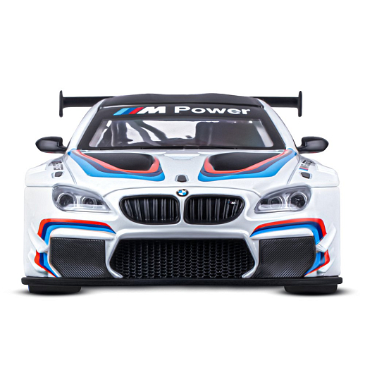 ТМ "Автопанорама" Машинка металлическая, 1:24, BMW M6 GT3, белый,  откр. двери и капот, свет, звук, свободный ход колес, в/к 24,5 х 12,5 х 10,5 см в Джамбо Тойз #11