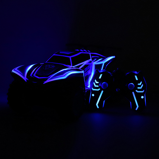AUTODRIVE Р/У внедорожник,3D-подсветка корпуса/пульта,М1:16,2.4GHz,музыка,цвет синий,в/к 35,5*18*16см в Джамбо Тойз #11