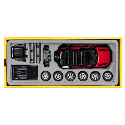 Машинка металлическая 1:43 2020 Land Rover Defender 110, красный, тюнинг, откр. двери, свободный ход колес, в/к 23,5*10*4 см в Джамбо Тойз #18
