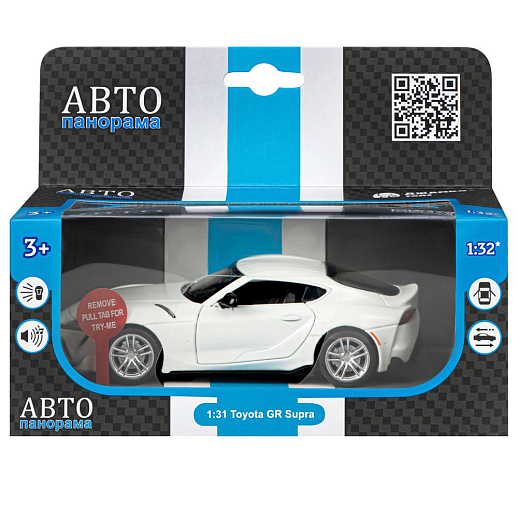 ТМ "Автопанорама" Машинка металл. 1:31 Toyota Supra [US], белый, откр. двери, свет, звук, инерция в/к 18*9*13,5 см в Джамбо Тойз #3