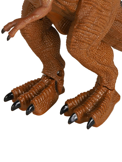 Р/У Динозавр со светом и паром, шагает, трясет головой, кнопка "try me" на корпусе, цвет коричневый, в/к 32*9*27 см в Джамбо Тойз #7
