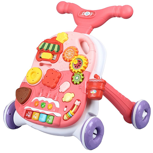 Ходунки, игровой центр, свет, звук, цвет розовый, в/к 38х11х34,5 см в Джамбо Тойз #4