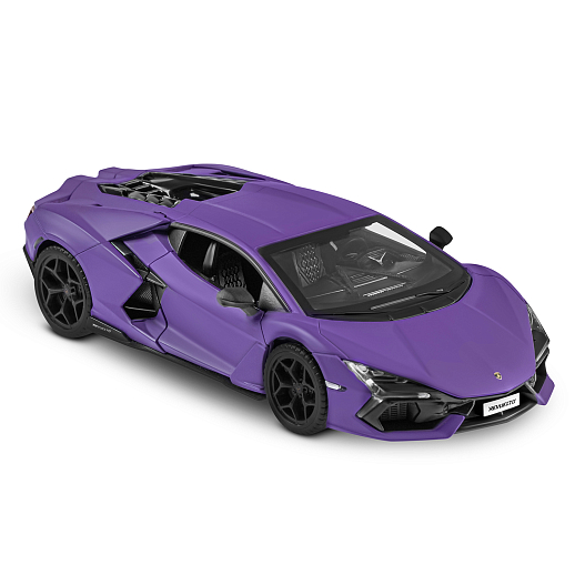 Игрушка для детей: Машинка металлическая, 1:24 Lamborghini, цвет фиолетовый, свет, звук, свободный ход колес, артикул JB1251761 в Джамбо Тойз #17