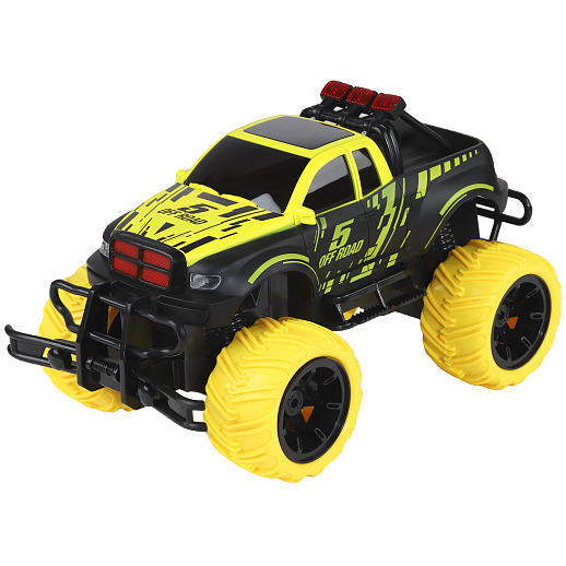 AUTODRIVE Р/У Монстр-трак 2WD,1:16,27МГц,4 канала,с аккум. и бат. д/пульта, цв.черн/желтый,в/к 35*17*18,5см в Джамбо Тойз #3