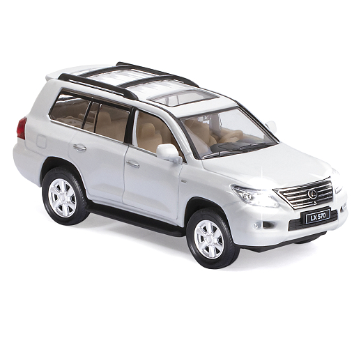 ТМ "Автопанорама" Машинка металлическая 1:32 Lexus LX570, белый, свет, звук, откр. двери и багажник, инерция, в/к 17,5*13,5*9 см в Джамбо Тойз #14