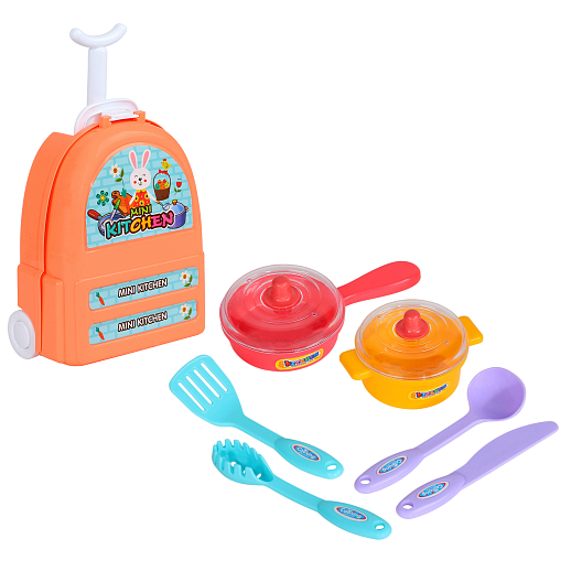 Набор игрушечной посуды, в компл.6 предметов, в чемодане с ручкой 14,8*8,5*19см в Джамбо Тойз