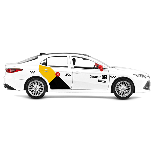 Яндекс Go машинка металлическая, 1:34 Toyota Camry, цвет белый, инерция, свет, озвучено Алисой, откр. двери, в/к 17,5*13,5*9 см в Джамбо Тойз #8
