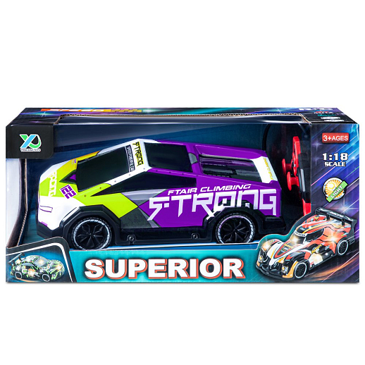 Р/у машина с 3D подсветкой корпуса, 4 канала, цвет салатовый/фиолет, в/к 30*13*13,5см в Джамбо Тойз #7