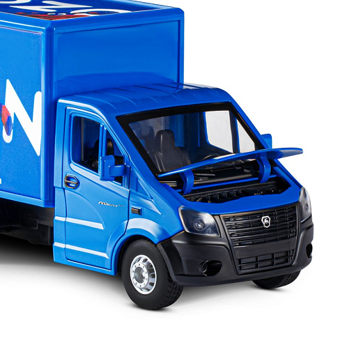 ТМ "Автопанорама" Машинка металлическая 1:28 ГАЗель NEXT OZON OZY, синий, откр. двери, задняя дверка фургона, свет, звук, инерция, в/к 24*14*12 см в Джамбо Тойз #14