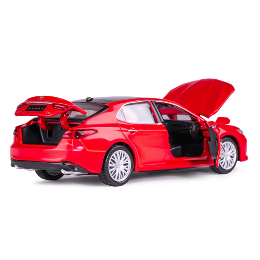 ТМ "Автопанорама" Машинка металлическая 1:34 Toyota Camry, красный, свет, звук, откр. двери, капот и багажник, инерция, в/к 17,5*13,5*9 см в Джамбо Тойз #16