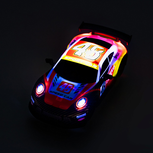 Р/у машина для дрифта, 1:22, 4 канала, 3D подсветка корпуса, цвет красный с белым, с аккум, в/к 21,5*15,5*12,5см в Джамбо Тойз #6