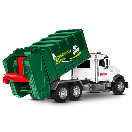 AUTODRIVE_Фрикционный Мусоровоз, подвижные элементы, 3 контейнера в компл., звук,свет,на бат.,в гофрокор. 31*11*14,5см в Джамбо Тойз #5